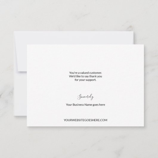 Logo simple Black Rose Company Logo Merci personna (Dos)