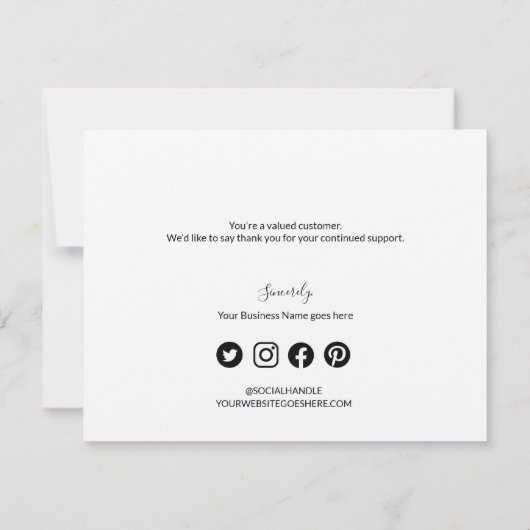 Logo simple Black White Company Logo Merci social (Dos)