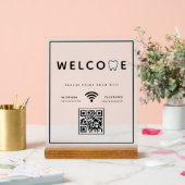 Logo simple dent Bienvenue WIFI QR Code (Mariage)