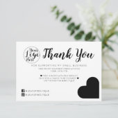 Logo simple en noir blanc Merci client (Debout devant)