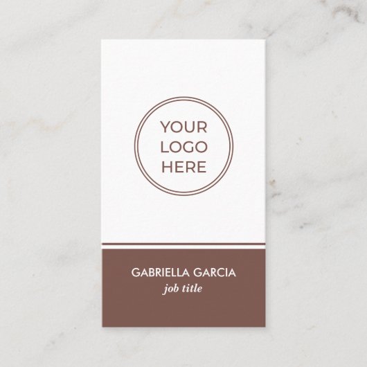 Logo simple en terre cuite Carte de visite de code (Devant)