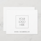 Logo Simple Et Carte De Note De Nom (Devant / Derrière)