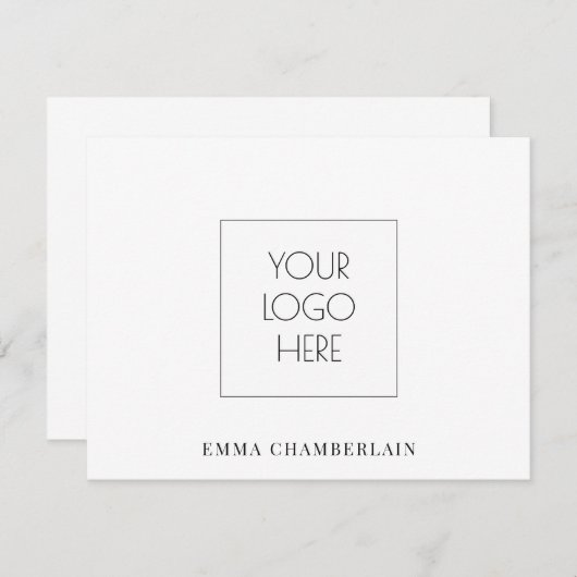 Logo Simple Et Carte De Note De Nom (Devant / Derrière)
