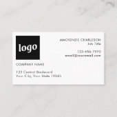 Logo simple et Carte de visite de texte (Devant)