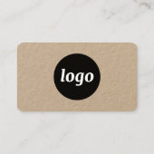 Logo simple et Carte de visite Kraft texte (Dos)