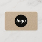 Logo simple et Carte de visite Kraft texte (Dos)
