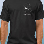 Logo simple et T-shirt Entreprise textuel<br><div class="desc">Logo simple et t-shirt d'affaires texte personnalisé. Remplacez le logo et le texte par le vôtre pour customiser. Portez-les vous-même,  donnez-les à vos employés et collègues,  vendez-les à vos clients ou à vos clients ou donnez-les comme matériel promotionnel pour inspirer la fidélité de vos clients.</div>