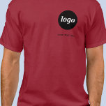 Logo simple et T-shirt Entreprise textuel<br><div class="desc">Logo simple et t-shirt d'affaires texte personnalisé. Remplacez le logo et le texte par le vôtre pour customiser. Portez-les vous-même,  donnez-les à vos employés et collègues,  vendez-les à vos clients ou à vos clients ou donnez-les comme matériel promotionnel pour inspirer la fidélité de vos clients.</div>