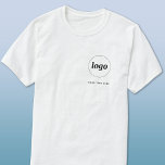 Logo simple et T-shirt Entreprise textuel<br><div class="desc">Logo simple et t-shirt d'affaires texte personnalisé. Remplacez le logo et le texte par le vôtre pour customiser. Portez-les vous-même,  donnez-les à vos employés et collègues,  vendez-les à vos clients ou à vos clients ou donnez-les comme matériel promotionnel pour inspirer la fidélité de vos clients.</div>