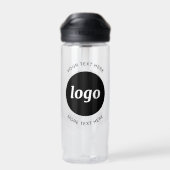 Logo simple et texte Bouteille d'eau d'entreprise (Arrière)