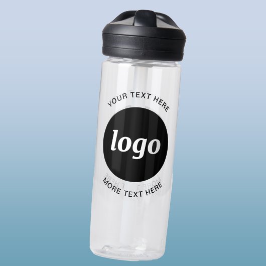 Logo simple et texte Bouteille d'eau d'entreprise