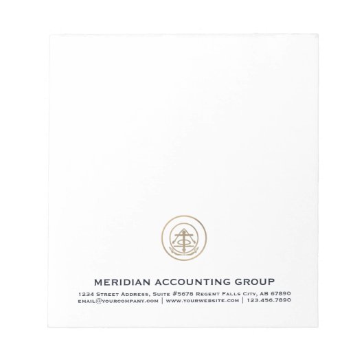 Logo simple Gold Seal Logo Professionnel Bloc-note (Devant)