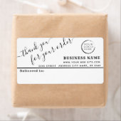 Logo simple merci à votre étiquette de publipostag (En situation)