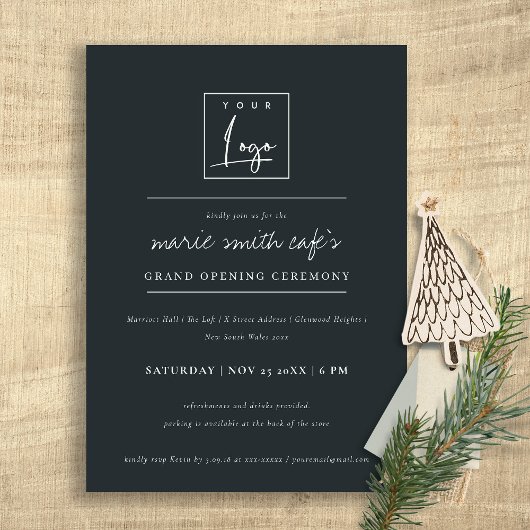 Logo simple minimal Business Grand Invitation d'ou