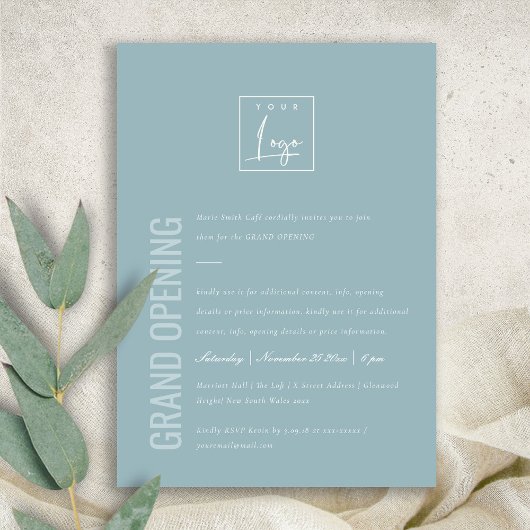 Logo simple minimal Business Grand Invitation d'ou