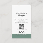 logo simple moderne carte de visite photographe (Dos)