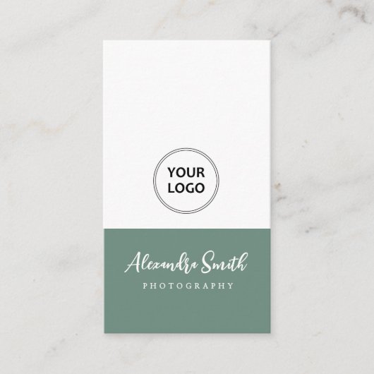 logo simple moderne carte de visite photographe (Devant)