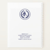 Logo simple moderne marine blanche barber manager (Dos)