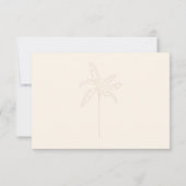 Logo simple Monogramme Mariage Palm Tree RSVP (Dos)