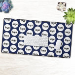 Logo simple Motif Business Promotion Marine Blue<br><div class="desc">Un logo simple pour favoriser la fidélité de la marque et promouvoir votre petite entreprise. Remplacez le logo par le vôtre et modifiez la couleur arrière - plan dans l'outil de conception pour customiser.</div>