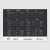 Logo simple noir personnalisé Mini Magnet Calendri (Devant)