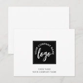 Logo Simple Note Card Notitiekaartje (Voorkant / Achterkant)