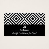 Logo simple QR Code certificat cadeau promotionnel (Devant)