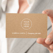 Logo simple QR Code imprimé Carte de visite Kraft