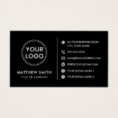 Logo site web médias sociaux QR carte de visite no (Devant)