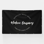 Logo Sjabloon Aangepaste bewerkbare tekst Modern Spandoek (Horizontaal)