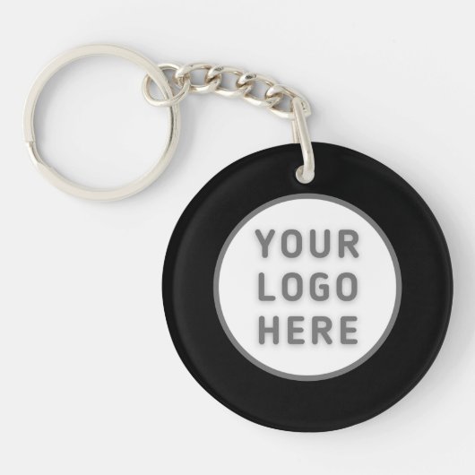 Logo Sjabloon Business Probability Simple Black Ac Sleutelhanger (Voorkant)