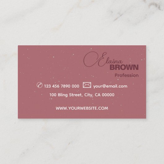 Logo Sjabloon Elegant Modern Classic Simple Red Visitekaartje (Achterkant)