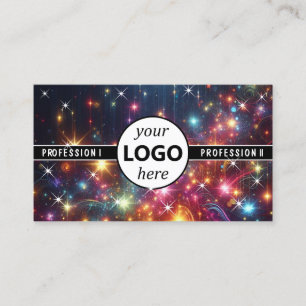 Logo Sjabloon Galaxy Stars Magic Energetic Sparkle Visitekaartje