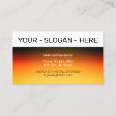 Logo Sjabloon Hot Fire Oranje kleurgradiënt Koel Visitekaartje (Achterkant)