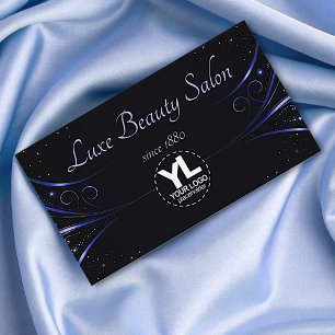 Logo Sjabloon Sophisticated Blue Luxury Flourish Visitekaartje