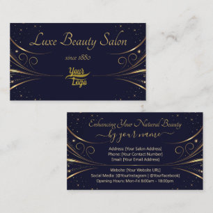 Logo Sjabloon Sophisticated Gold Luxury Flourish Visitekaartje