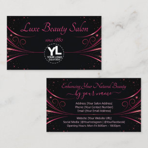 Logo Sjabloon Sophisticated Pink Luxury Flourish Visitekaartje