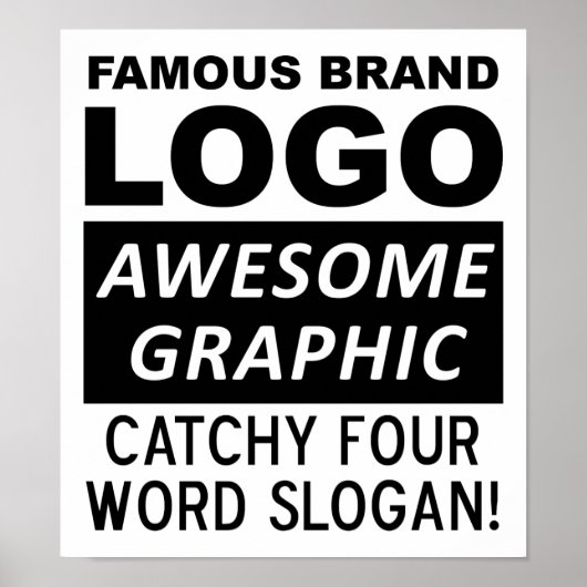 Logo Slogan Grappige Poster (Voorkant)