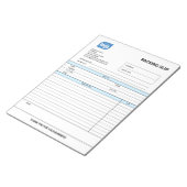 Logo Small Business Packing Slip Template Notepad Notitieblok (Schuin)