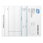 Logo Small Business Packing Slip Template Notepad Notitieblok (Voorkant)