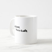 Logo, snel linksaf koffiemok (Voorkant links)