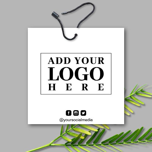 Logo Social Media Professional Hang Label Vierkante Visitekaartjes