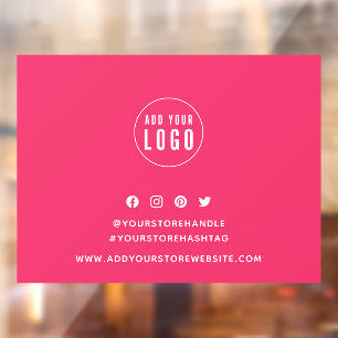 Logo Sociale Media Bewerkbare Achtergrond Toevoege Raamsticker