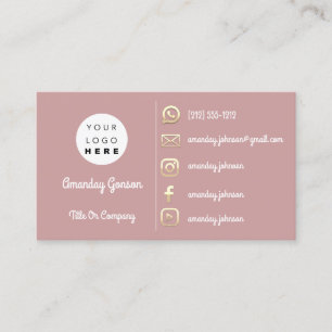 Logo Sociale media Gold QR-code Gold Blush Visitekaartje