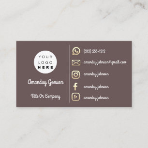 Logo Sociale media Gold QR-code Gold Brown Visitekaartje