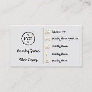 Logo Sociale media Gold QR-code Goud grijs Visitekaartje