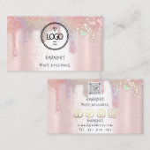 Logo Sociale media Logo QR Code Roos Zeep Drip Visitekaartje (Voorkant / Achterkant)