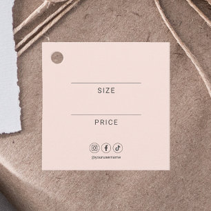 Logo Sociale Media Professional Favor Tags Bedankjes Labels