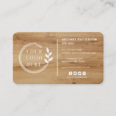 Logo Sociale media QR-code Carpentry wood Modern Visitekaartje (Voorkant)