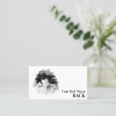 *~* Logo Spa QR Chiropractor Massage Foto Visitekaartje (Staand voorkant)